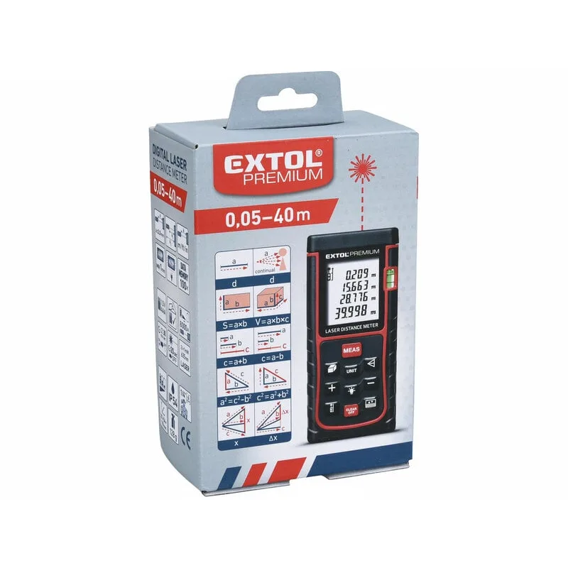 Merač vzdialenosti laserový, EXTOL PREMIUM 8820042
