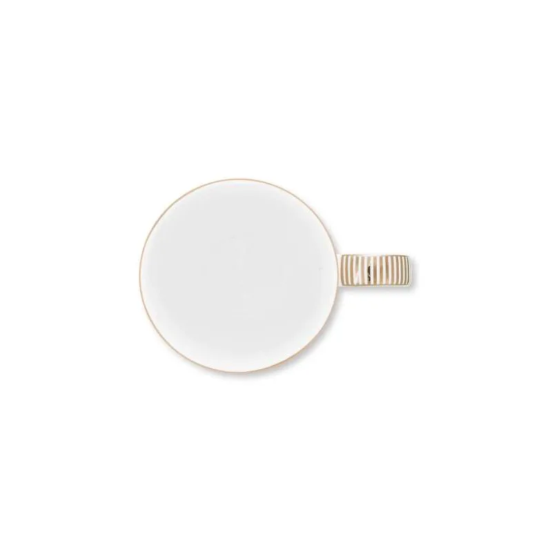 Pip Studio Dot Delight White - Gold sada 2ks hrnků 380ml, bílo-zlatá