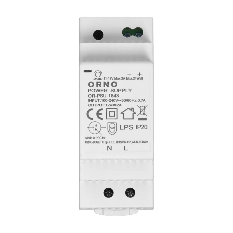 ORNO Napájací zdroj na DIN lištu 12V DC 2A, 24W, 2 moduly