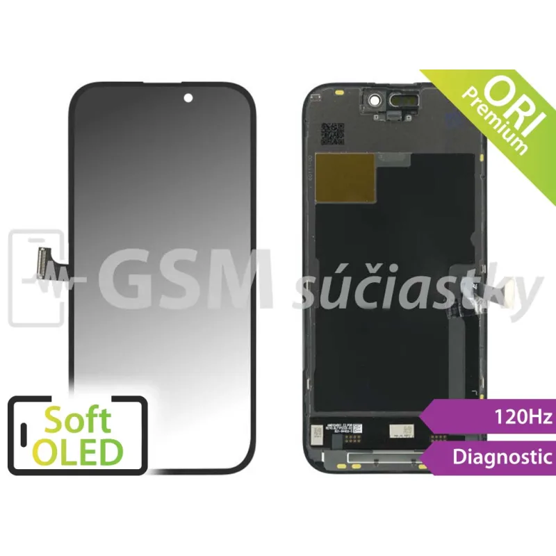 iPhone 15 Pro - LCD displej + dotykové sklo - zobrazujúci sa ako Originál