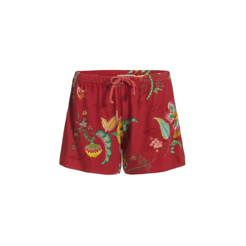 Pip Studio Bonna dámské kraťasy Jambo Flower, červené