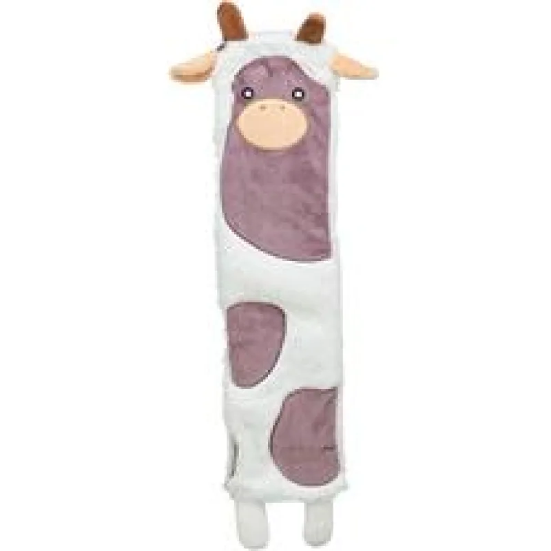 Be Eco kráva, recyklovaná hračka pro psy, šustící, 51 cm, polyester, bílá/fialová 1 ks/51 cm