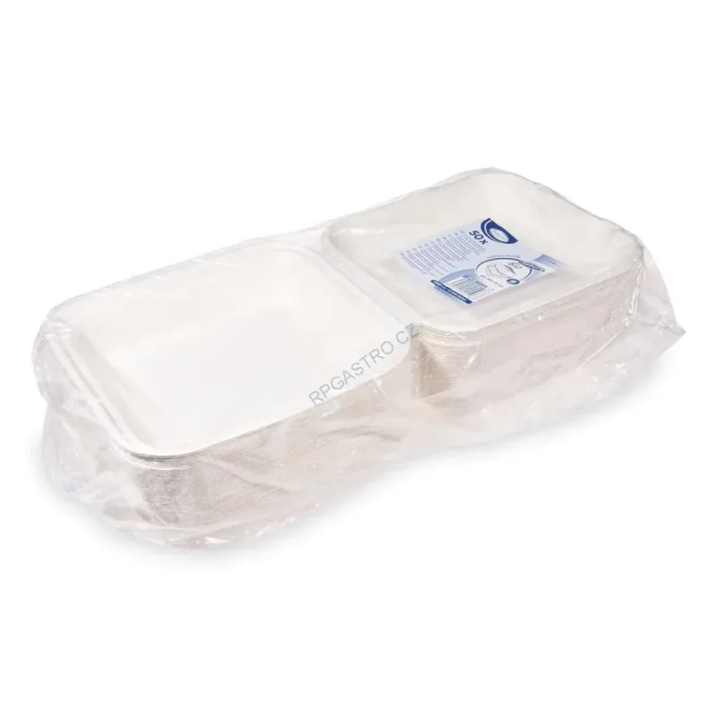 Box na hamburger BIO cukrová třtina 152 x 150 x 78 mm [50 ks] (45506)