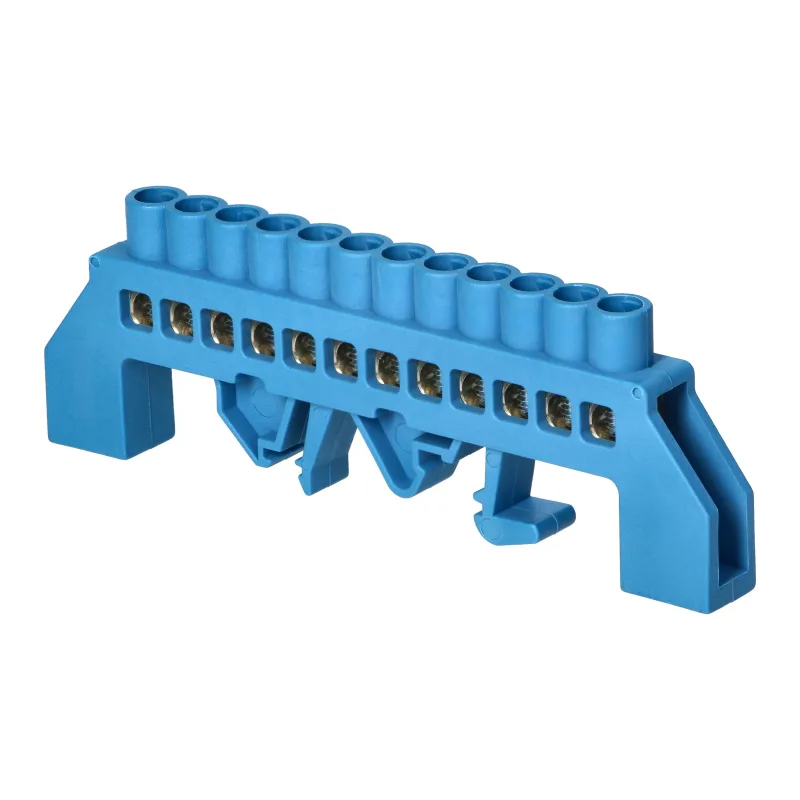 ORNO Zbernica na DIN lištu izolovaná modrá IP20, nulový mostík modrý N12 12x16mm2
