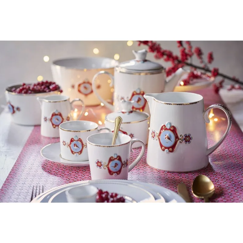 Pip Studio Love Birds Medallion džbán 900ml,bílý