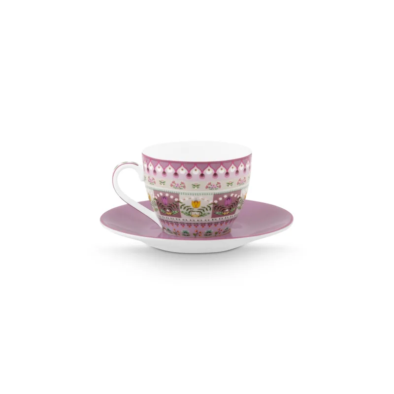 Pip Studio Lily & Lotus espresso šálek s podšálkem 100ml, lila