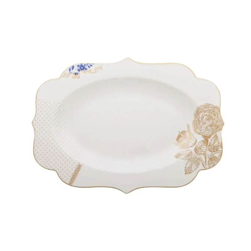 Pip Studio Royal White tác 40x28,5cm, bílý