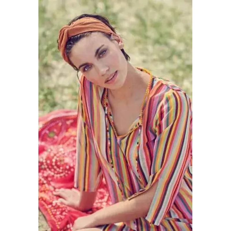 Pip Studio šaty Jambo Rainbow Stripe Multi, barevné