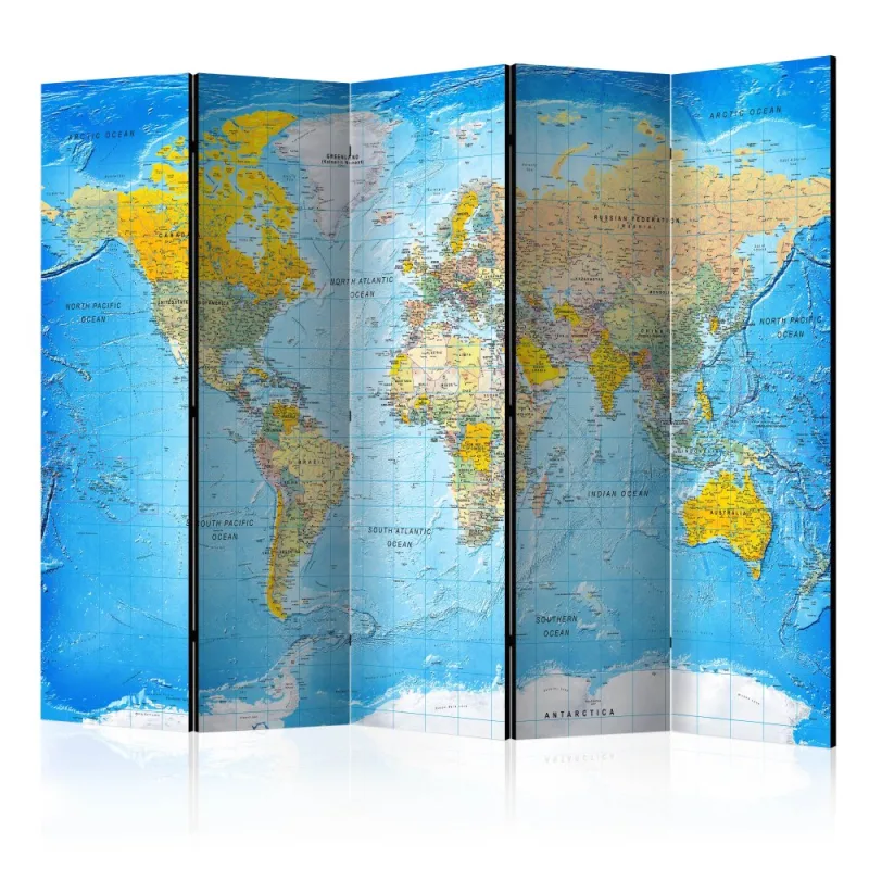 Artgeist Paraván - World Classic Map [Room Dividers]