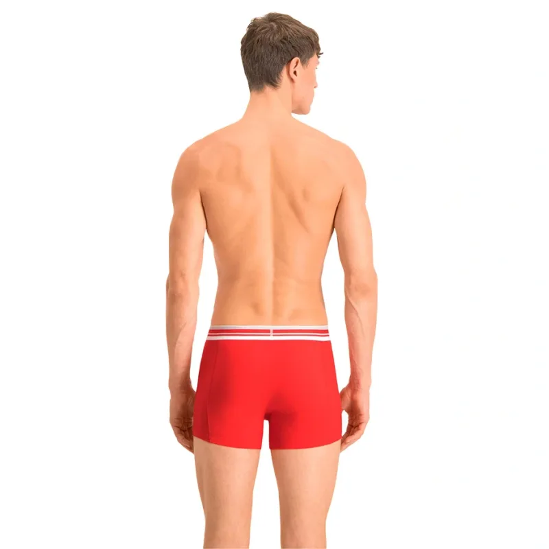 Puma Placed Logo 906519 07 Boxer 2 Pack Red/Black