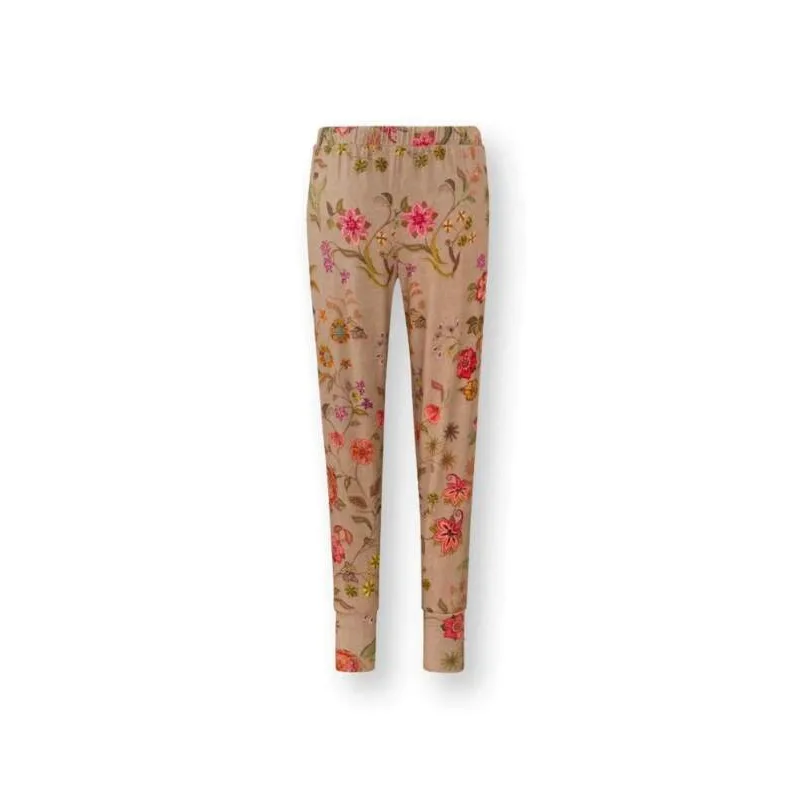 Pip Studio Bobien dlouhé kalhoty Coco Flower, pískové