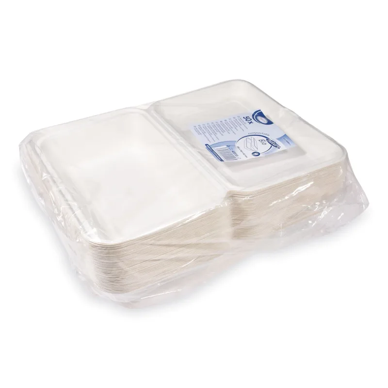 Menu box BIO cukrová třtina 250 x 162 x 63 mm [50 ks] (45510)