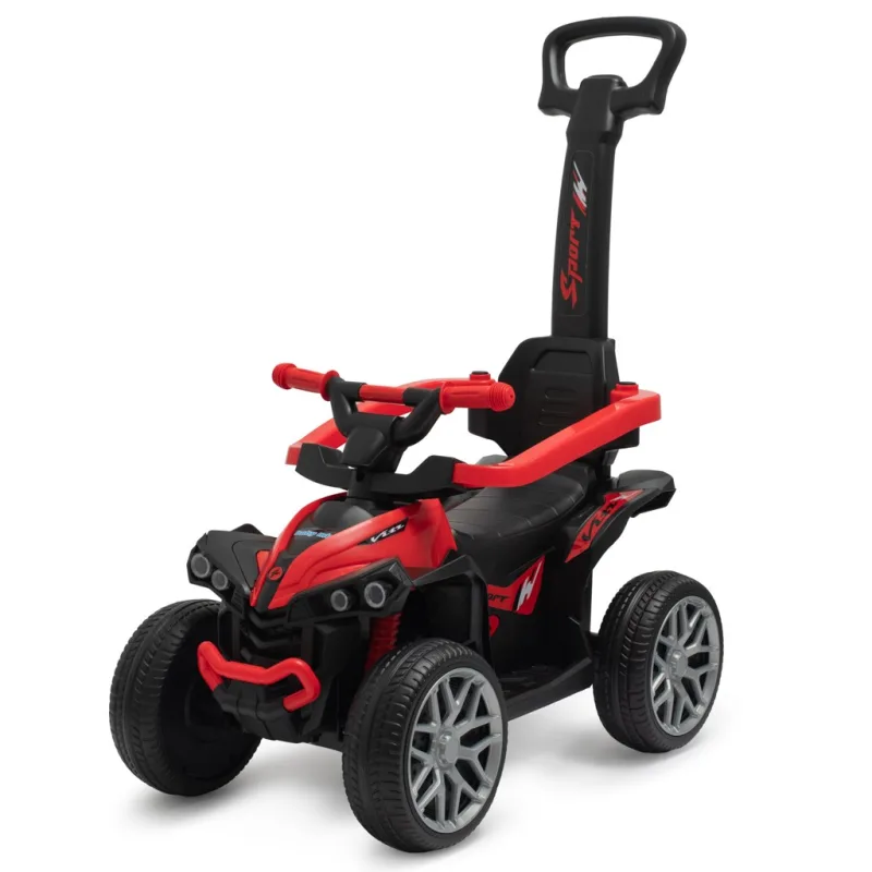 Detské odrážadlo s vodiacou tyčou Baby Mix Mega Prime EVA červené