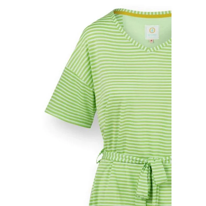 Pip Studio triko s krátkým rukávem Tonya Little Sumo Stripe, zelené