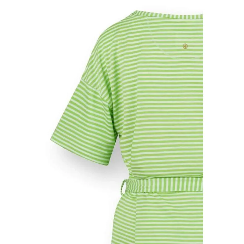 Pip Studio triko s krátkým rukávem Tonya Little Sumo Stripe, zelené
