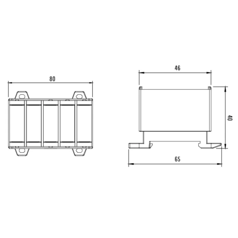 ELEMAN Svorka univerzálna UK 35/3x1A+N/PE, 135A, 5x35mm2 5pól, AL/CU, krytá, 3 x sivá/modrá/zeleno-žltá, na DIN a Montážnu dosku
