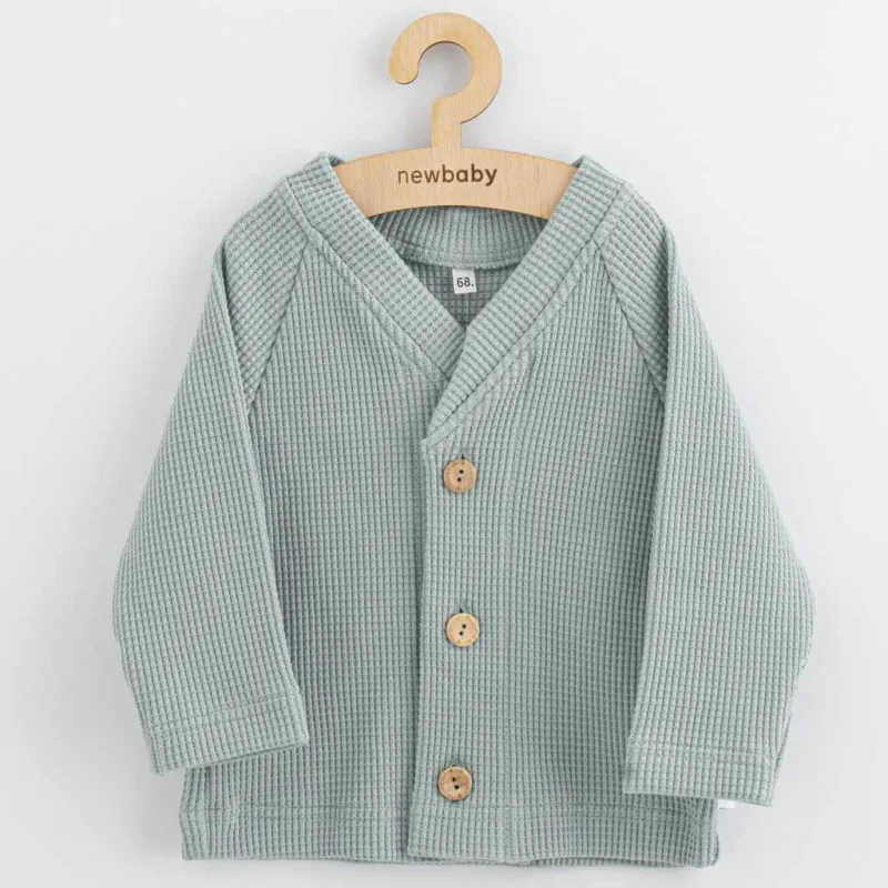Dojčenský kabátik na gombíky New Baby Luxury clothing Oliver sivý