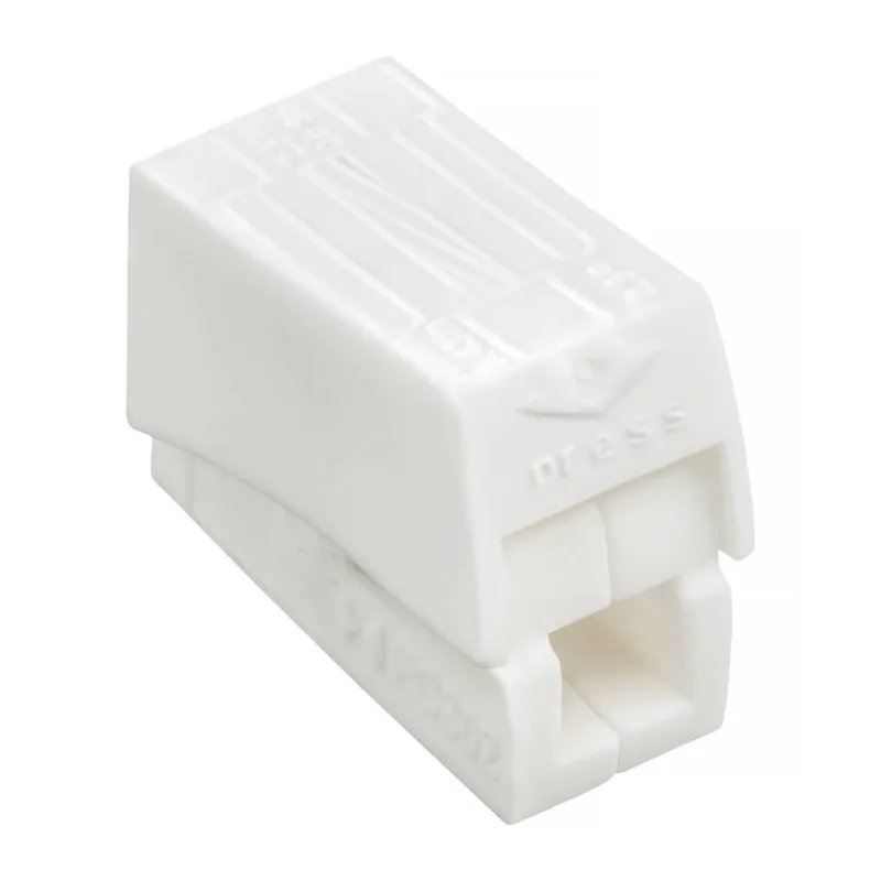 Simet s.a. Bezskrutková lustrová svietidlová svorka PC302-CL vstup 1x2,5mm2, výstup 2x(1x2,5mm2) 450V, 24A, balenie 100 ks