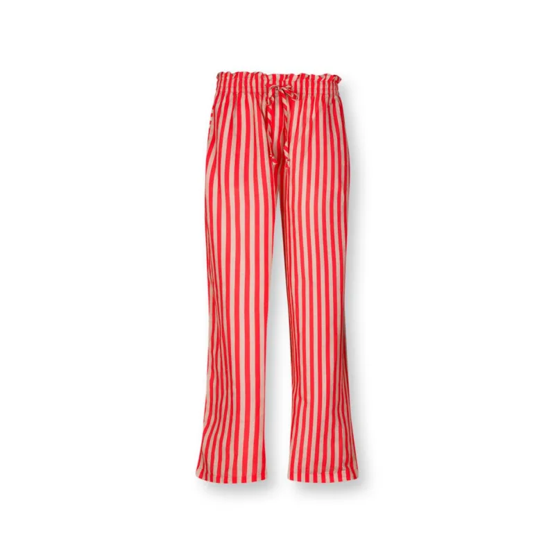 Pip Studio Bernice Dlouhé kalhoty Sumo Stripe, červené
