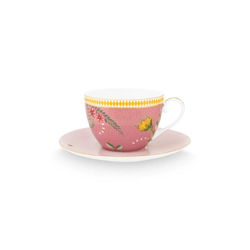 Pip Studio La Majorelle sada 2ks šálků s podšálky 270ml, růžová