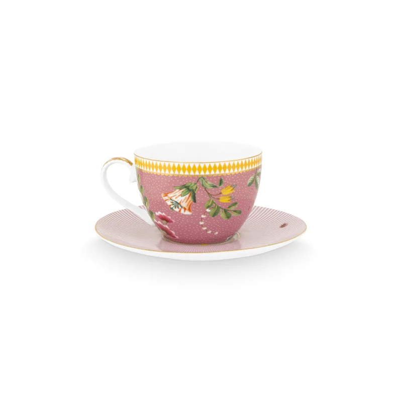 Pip Studio La Majorelle sada 2ks šálků s podšálky 270ml, růžová