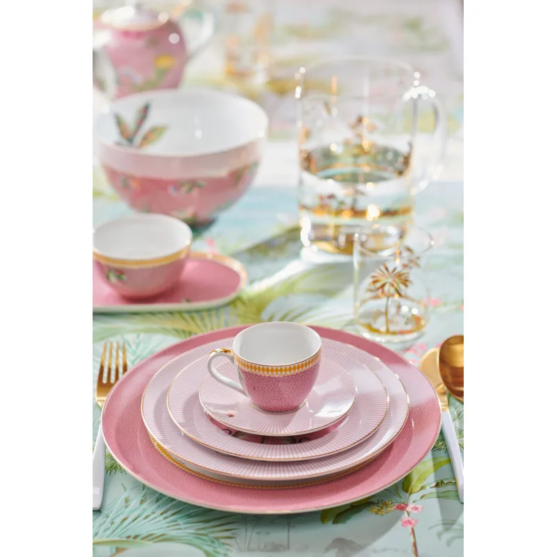 Pip Studio La Majorelle sada 2ks šálků s podšálky 270ml, růžová