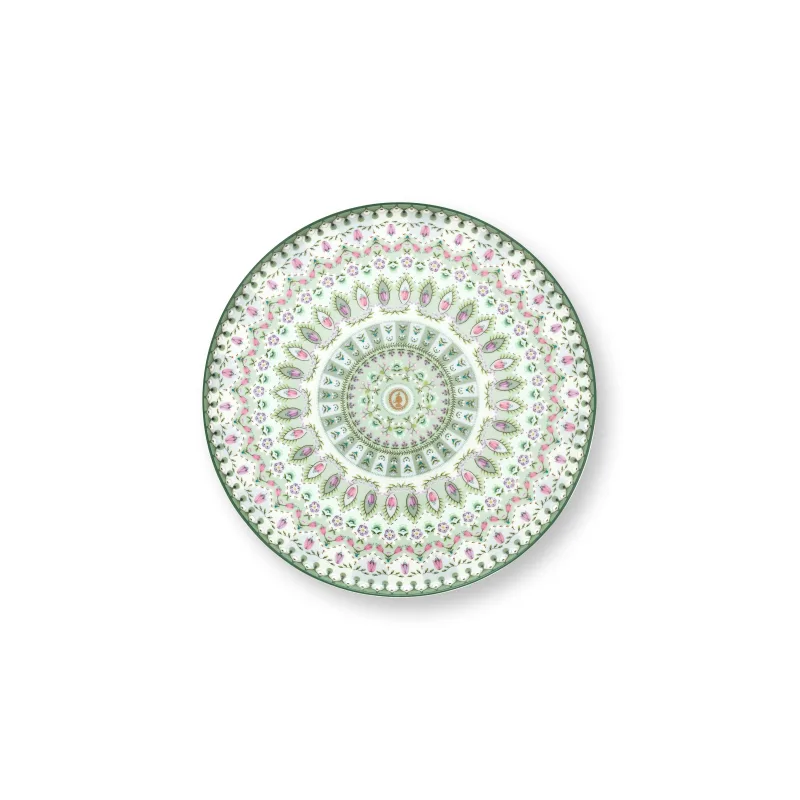 Pip Studio Lily & Lotus dortový podnos Ø21cm, zelený