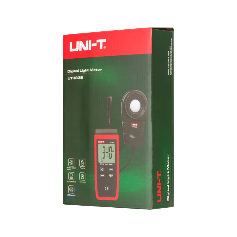 Merač intenzity osvetlenia luxmeter Uni-T UT383S rozsah od 0 do 9 999 luxov MIE0360