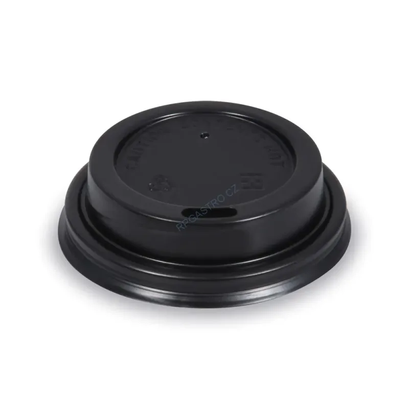 Víčko vypouklé černé pro papírové kelímky Ø 62 mm [50 ks] (76288)