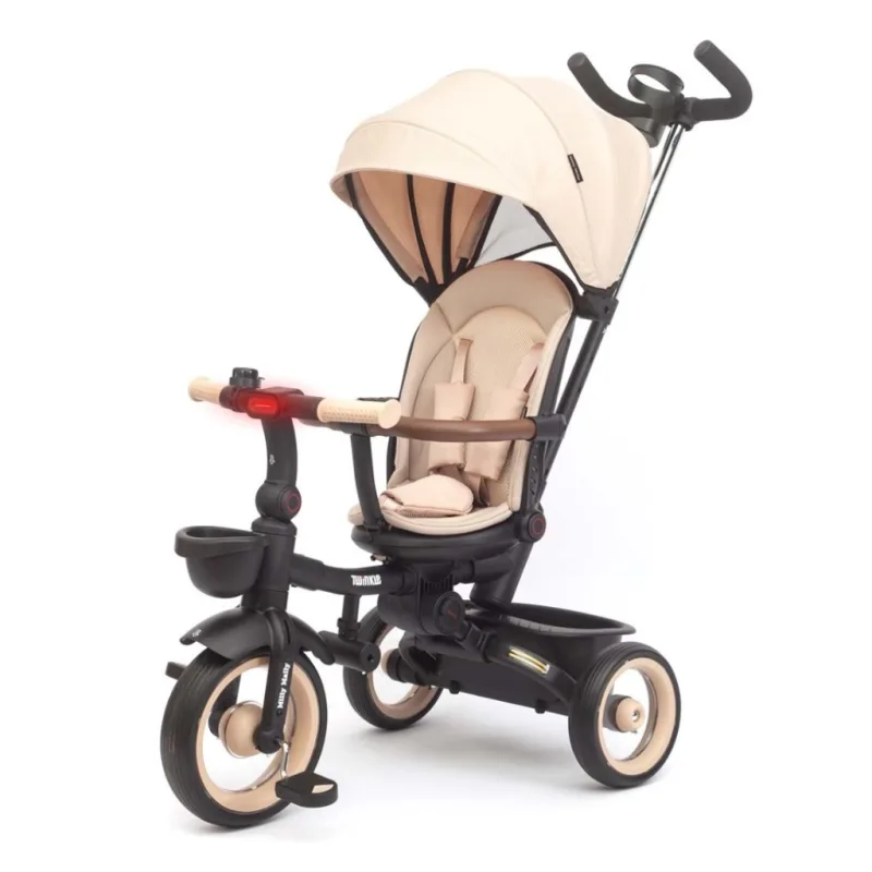 Luxusná detská trojkolka s osvetlením Milly Mally Twinkle beige