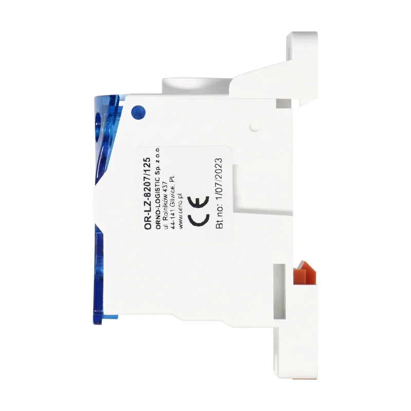 ORNO Distribučný blok 125A, vstupná svorka 1x16mm2 a 1x35mm2, výstupná svorka 6x16mm2, na DIN