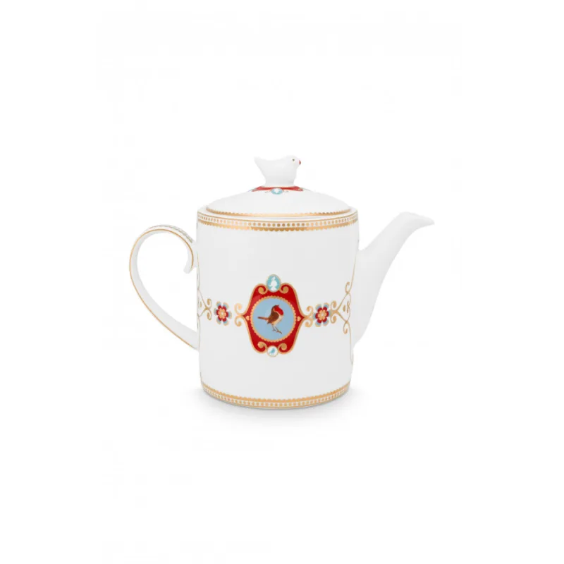 Pip Studio Love Birds čajová konvice 1,3l, bílá