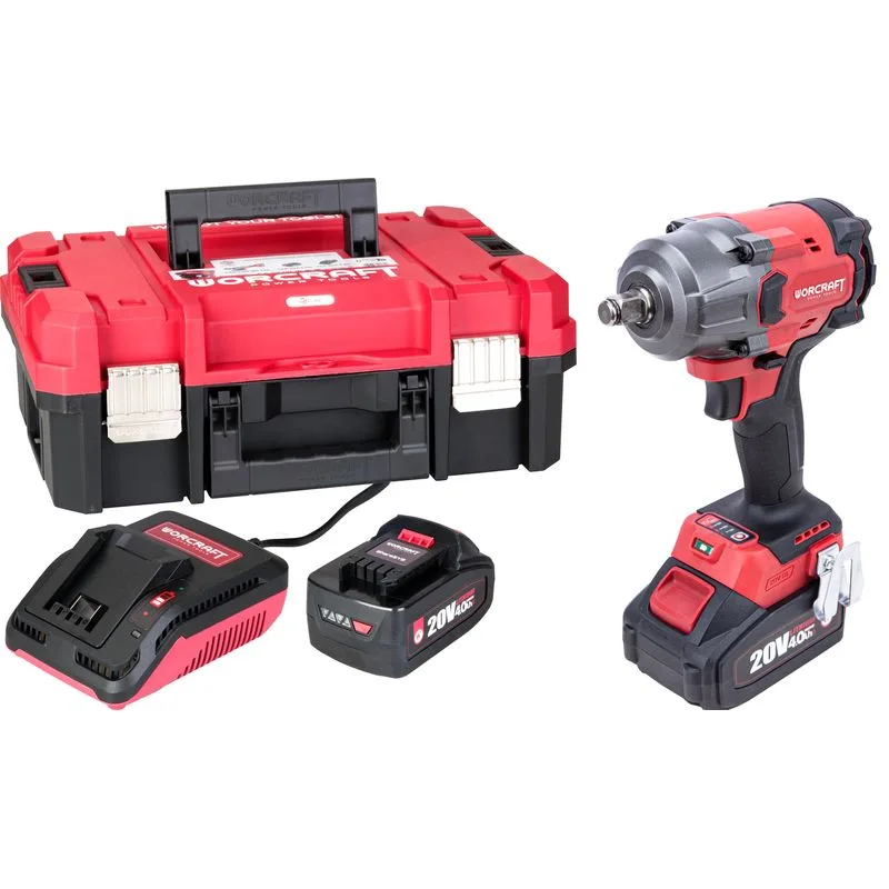 Set Worcraft XCUBE006 ShareSYS Toolbox, uťahovák 850 Nm, 2x 4.0 Ah akumulátor, 1x nabíjačka