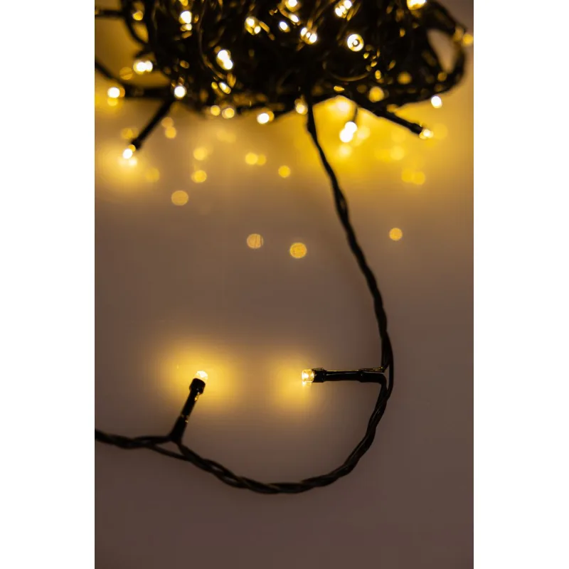 Vianočné osvetlenie reťaz 230V, 140 LED, teplá biela, 13,9 m