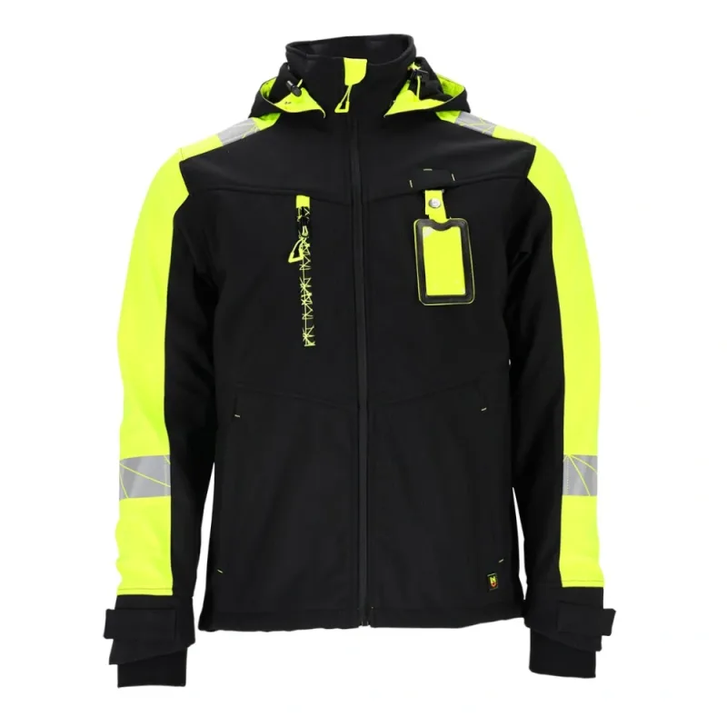 Leber&Hollman RAUT SH Rip-Stop Softshellová bunda Black/Yellov