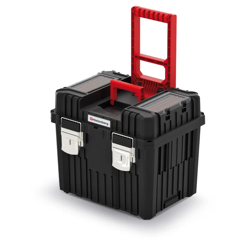 Kistenberg Kufor na náradie 3v1 transportné kolieska, zámky kov HEAVY čierny 450x360x640 KHVWM-S411