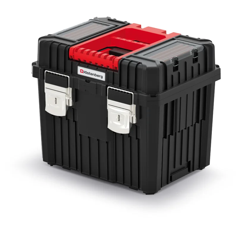 Kistenberg Kufor na náradie 3v1 transportné kolieska, zámky kov HEAVY čierny 450x360x640 KHVWM-S411
