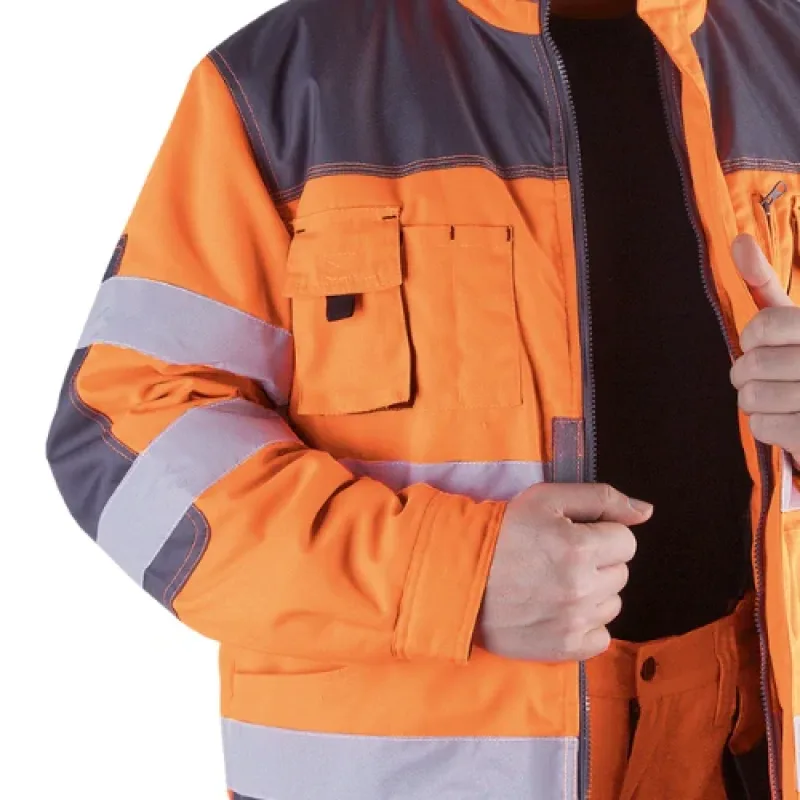 Leber&Hollman FORMEN PSB reflexná zateplená bunda tkaná oranžová