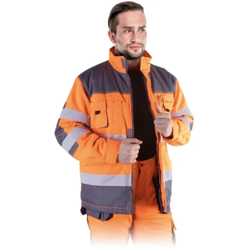Leber&Hollman FORMEN PSB reflexná zateplená bunda tkaná oranžová