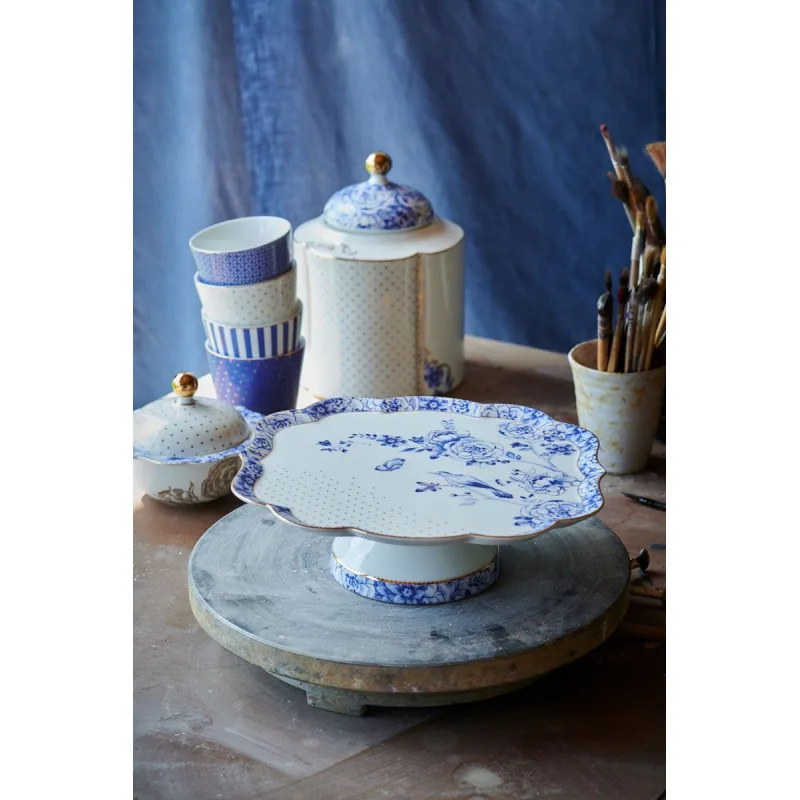 Pip Studio Royal White dortový podnos Ø 24cm, bílý