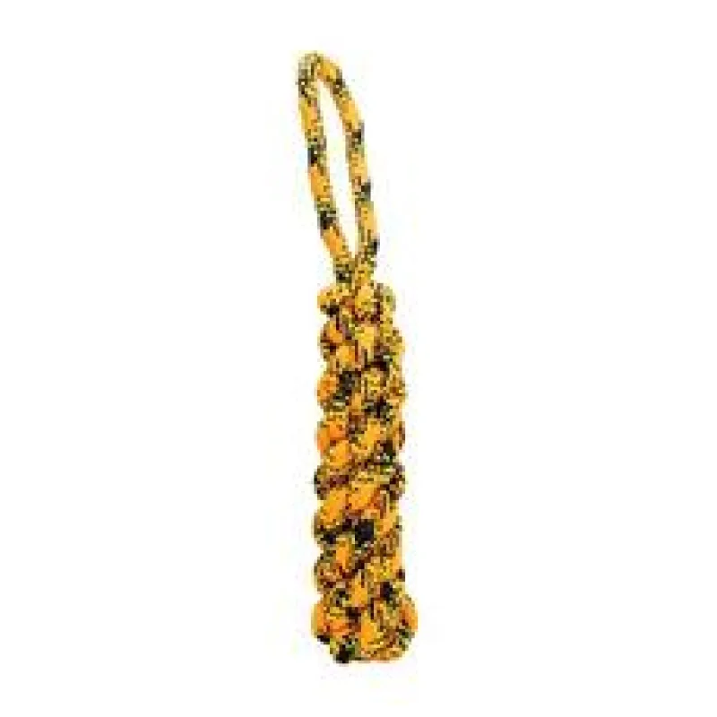 Bavlněný uzlovaný pešek HipHop ROPE , neon oranžová, černá, žlutá 1 ks/33cm