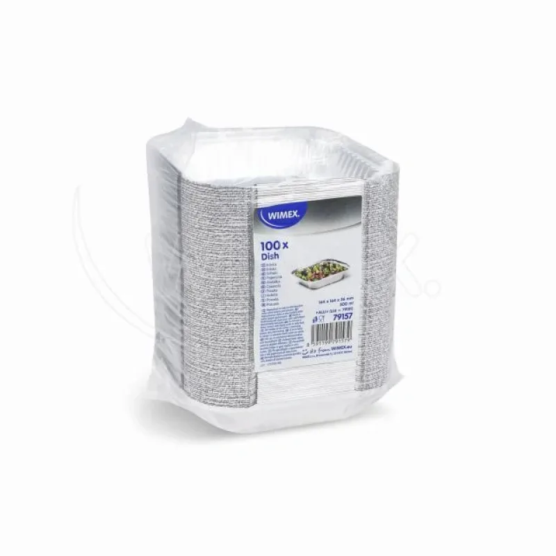 Miska (ALU) hranatá 164 x 164 x 36 mm 500ml [100 ks] (79157)