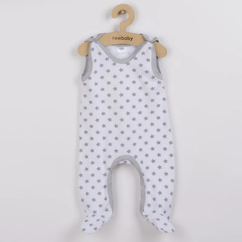 Dojčenské dupačky New Baby Classic II sivé s hviezdičkami