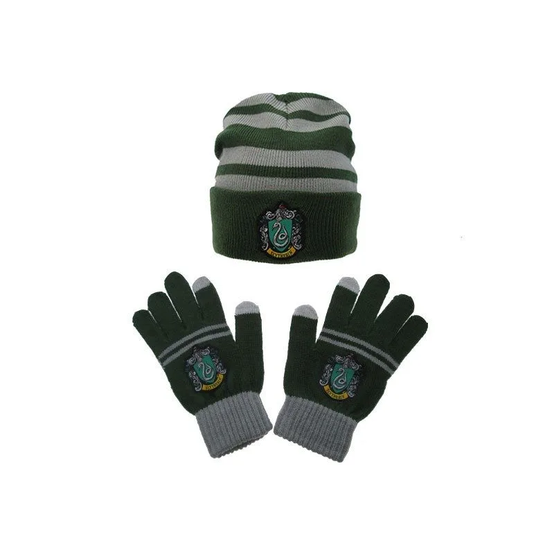 Harry Potter Slytherin - Slizolin zimný set detský - čiapka + rukavice