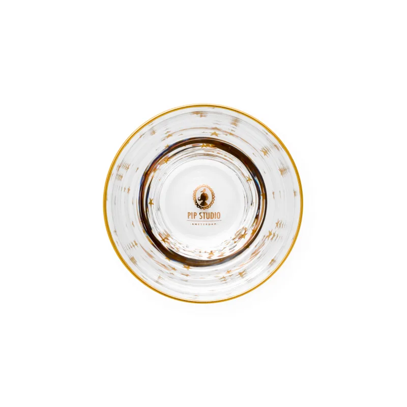 Pip Studio Royal Winter Stars Gold sklenice na vodu, 325ml