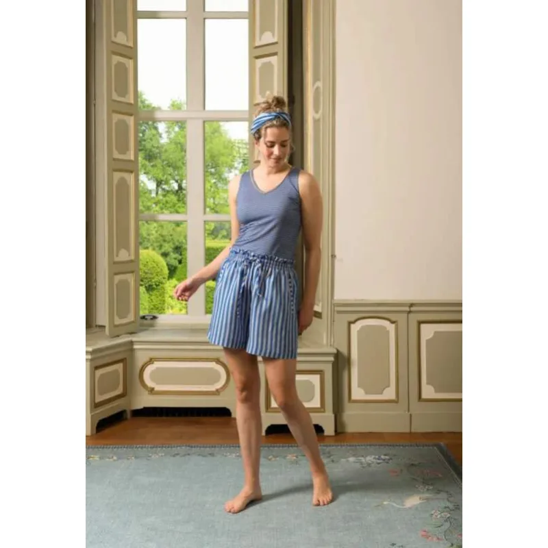 Pip Studio Bonita Kraťasy Sumo Stripe, modré