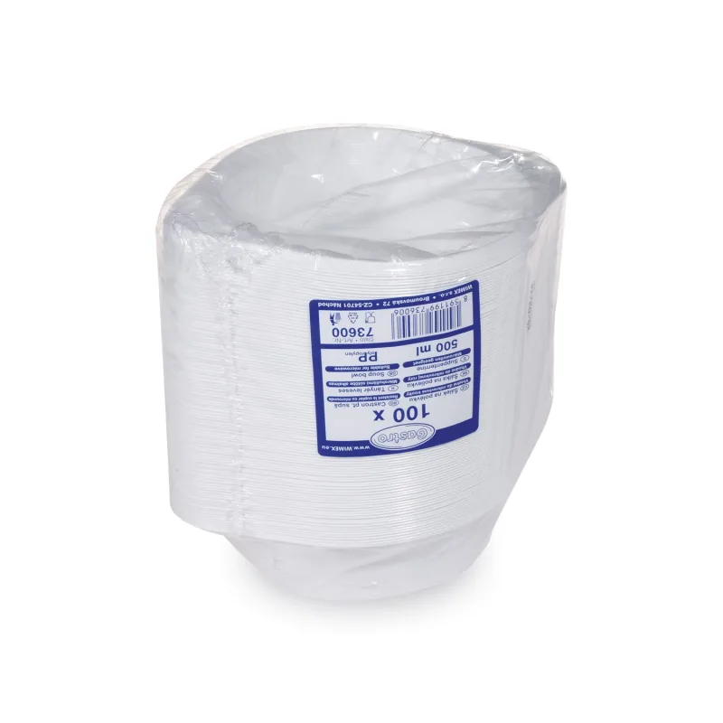 Šálek na polévku bílý (PP) 500 ml [100 ks] (73600-3C,P4D,E64)