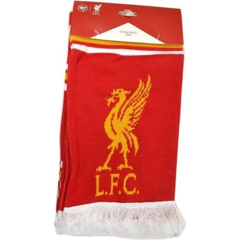 Liverpool pletený šál červený - SKLADOM