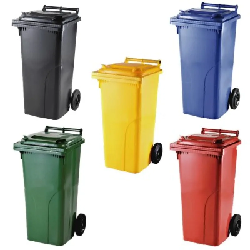 2 plastové popolnice 120l - vlastný výber žltá + modrá