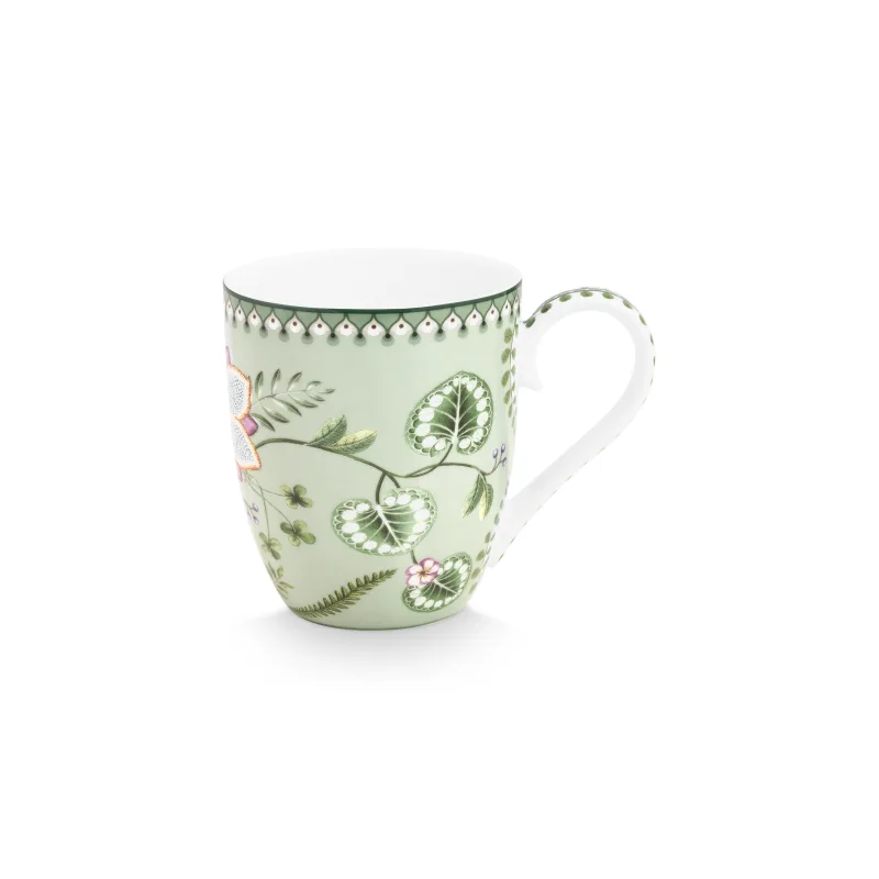 Pip Studio Lily & Lotus sada 2 XL hrnků 440ml, zelená